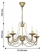 Люстра F-promo Chateau 2163-5P цвет арматуры Коричневый-4
