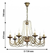 Люстра F-promo Chateau 2163-7P цвет арматуры Коричневый-4