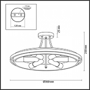 Люстра Lumion Maeve 4401/6C цвет арматуры Золото, Черный-3