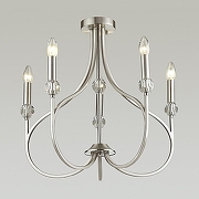 Люстра на штанге Lumion Mackenzie 4495/5C цвет арматуры Прозрачный, Никель-3