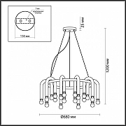 Люстра Lumion Caspian 5699/20 цвет хром, черный-2