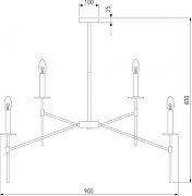 Люстра на штанге Eurosvet Anders 60142/9 латунь цвет арматуры Латунь-2