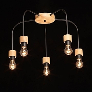 Люстра De City Акцент 4 680012905 цвет арматуры Коричневый, Черный-1