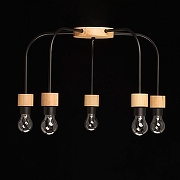 Люстра De City Акцент 4 680012905 цвет арматуры Коричневый, Черный-2