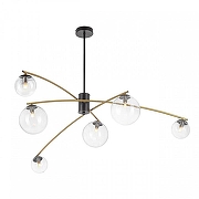 Люстра на штанге Citilux F1sher CL218163 цвет плафона/подвески Прозрачный, цвет арматуры Бронза, Черный-2