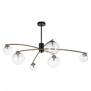 Люстра на штанге Citilux F1sher CL218163 цвет плафона/подвески Прозрачный, цвет арматуры Бронза, Черный-3