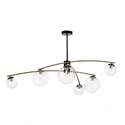 Люстра на штанге Citilux F1sher CL218163 цвет плафона/подвески Прозрачный, цвет арматуры Бронза, Черный-6