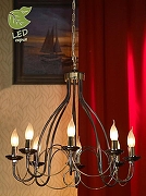 Люстра Lussole Todi GRLSA-4613-08 цвет золото, хром черненый-1