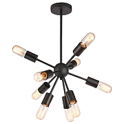 Люстра на штанге Lussole Kenner GRLSP-8272 цвет арматуры Черный