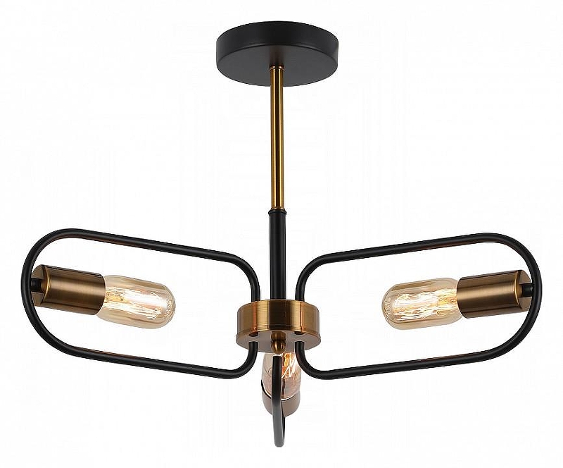 Люстра на штанге ILLUMICO IL8253-3COU-79 BK GD 