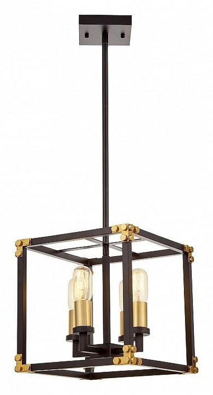 Люстра на штанге LUMINA DECO Waldorf LDP 1140-4 BK+MD 