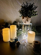 Набор из 3 свечей светодиодных Uniel UL-00007256 цвет Желтый