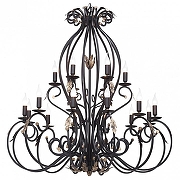 Люстра Vitaluce V1014 V1014/12+6 цвет черный с золотой патиной