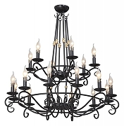 Люстра Vitaluce V1039 V1039/12+6 цвет черный с золотом