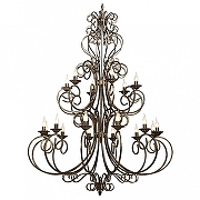 Люстра Vitaluce V1094 V1094-1/12+6 цвет черный с золотой патиной