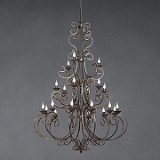 Люстра Vitaluce V1094 V1094-1/12+6+3 цвет черный с золотой патиной-1