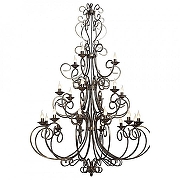 Люстра Vitaluce V1094 V1094-1/12+6+3 цвет черный с золотой патиной