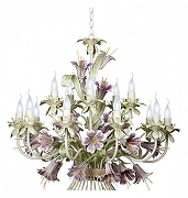 Люстра Vitaluce V1116 V1116/15 цвет бежевый муар, зеленый, розовый-1