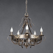 Люстра Vitaluce V1161 V1350/5 цвет черный с золотой патиной-1