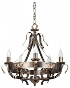 Люстра Vitaluce V1161 V1350/5 цвет черный с золотой патиной