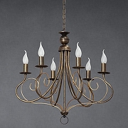 Люстра Vitaluce V1477 V1477/6 цвет черный с золотой патиной-1