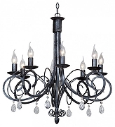 Люстра Vitaluce V1480 V1480/8 цвет черный с серебряной патиной
