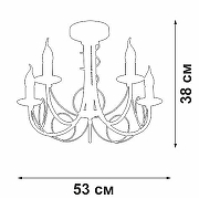 Люстра на штанге Vitaluce V3035 V3035-0/5PL цвет арматуры Белый, Золото-3