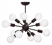 Люстра на штанге Vitaluce V3865/12PL цвет черный