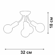Люстра Vitaluce V3927 V3927-1/4PL цвет арматуры Черный-5