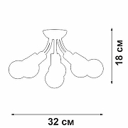 Люстра Vitaluce V3927 V3927-1/6PL цвет арматуры Черный-5
