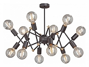 Люстра на штанге Vitaluce V4897-1/12PL цвет черный