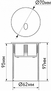 Встраиваемый светильник Arlight LT-GAP-R70-3W Warm3000 (WH, 30 deg) 025737 цвет Белый-8