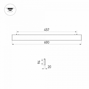 Модульный светильник Arlight L1NEA1R FLAT 031527 цвет плафона/подвески Черный, цвет арматуры Черный-3