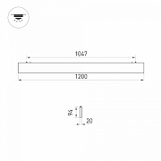 Модульный светильник Arlight L1NEA1R FLAT 031530 цвет плафона/подвески Черный, цвет арматуры Черный-3