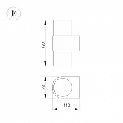 Бра Arlight SP1CY 033734 цвет плафона/подвески Черный, цвет арматуры Черный-4