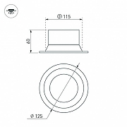 Встраиваемый светильник Arlight BREEZE 036614(1) цвет Белый-1
