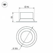 Встраиваемый светильник Arlight BREEZE 036615(1) цвет Белый-1