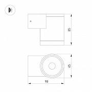 Светильник на штанге Arlight LGD-RAY 038153 цвет плафона/подвески Серый, цвет арматуры Серый-1