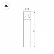 Ландшафтный светильник Arlight LGD-LANDMARK-BOLL 045533 цвет плафона/подвески Прозрачный, цвет арматуры Серый-7