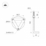 Ландшафтный светильник Arlight LGD-FRESNEL-BOLL 045539 цвет плафона/подвески Прозрачный, цвет арматуры Серый-4