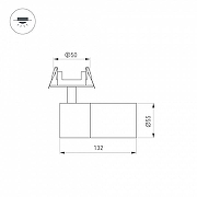 Встраиваемый светильник Arlight LGD-ARTEM1S-BU1LT-FLAP-R55-12W 051797 цвет плафона/подвески Белый, цвет арматуры Белый-2