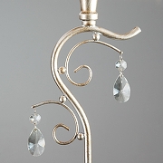 Торшер Eurosvet Incanto 01023/1 серебро цвет плафона/подвески Бежевый, Прозрачный, Белый, цвет арматуры Серебро-5