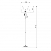 Торшер Eurosvet Incanto 01023/1 серебро цвет плафона/подвески Бежевый, Прозрачный, Белый, цвет арматуры Серебро-7