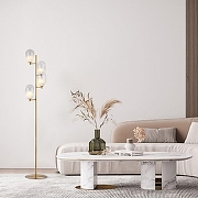 Торшер Eurosvet Loona 01161/4 латунь цвет плафона/подвески Белый, цвет арматуры Латунь-2