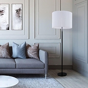 Торшер Eurosvet Notturno 01163/1 черный цвет плафона/подвески Белый, цвет арматуры Черный-3