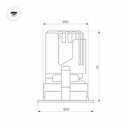 Встраиваемый светильник Arlight ARADO 059101 цвет Белый-1