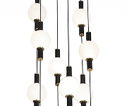 Подвесной светильник Kink Light Луена 07637-18A,19(01) цвет плафона/подвески Белый, цвет арматуры Черный-1