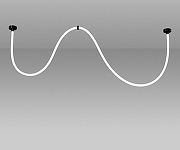 Подвесной светильник Kink Light Венди 08031-300,19 цвет плафона/подвески Белый, цвет арматуры Черный-1