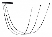 Подвесной светильник Kink Light Бофорт 08060-3AS,19 цвет плафона/подвески Белый, цвет арматуры Черный