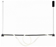 Подвесной светильник Kink Light Салли 08062K-150,19 цвет плафона/подвески Белый, цвет арматуры Черный-1